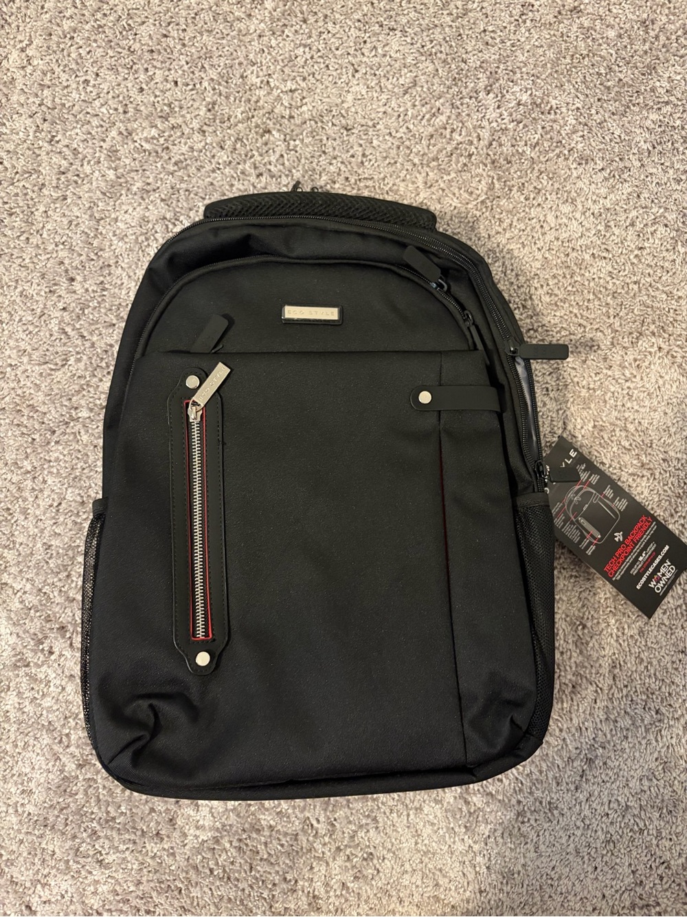 NEW Ecostyle Black Men's Compact Backpack